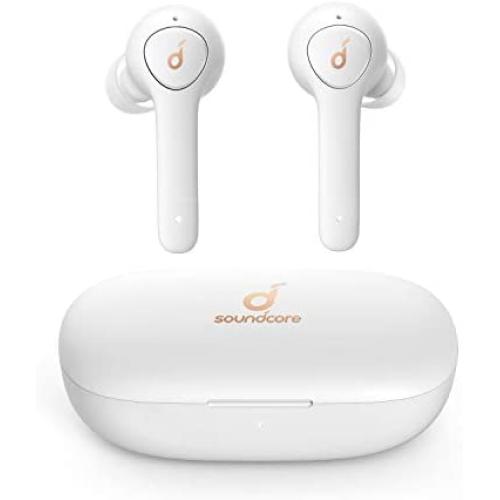 Anker Soundcore Life P2 True Wireless Earbuds with 4 Microphones, CVC 8.0 Noise Reduction, Graphene Driver, Clear Sound, USB C, 40H Playtime, IPX7 Waterproof (White)