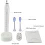 Ultrasonic Powered Toothbrushes Electric Powerful Sonic Cleaning - Ultra Sonic 40,000 VPM Motor Wireless Charging 4 Modes Smart Timer Modern Electric Toothbrush (White)