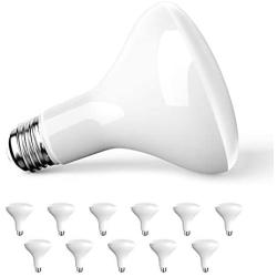 Amico 12 Pack BR30 LED Bulb 9W=65W, 2700K Soft White, 650 LM, E26 Base, Dimmable, Indoor Flood Light for Cans - UL & Energy Star