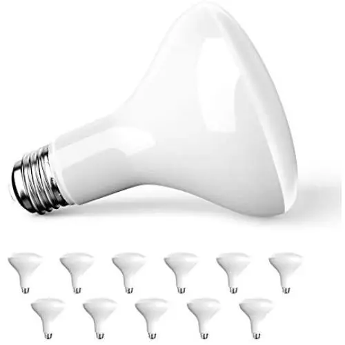 Amico 12 Pack BR30 LED Bulb 9W=65W, 4000K Cool White, 650 LM, E26 Base, Dimmable, Indoor Flood Light for Cans - UL & Energy Star