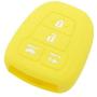 SEGADEN Silicone Cover Protector Case Holder Skin Jacket Compatible with TOYOTA 4 Button Remote Key Fob CV2407 Yellow