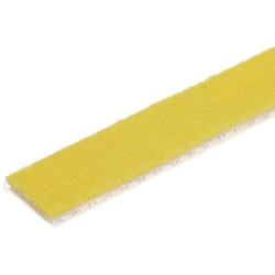 StarTech.com 100ft Hook and Loop Roll - Cut-to-Size Reusable Cable Ties - Bulk Industrial Wire Fastener Tape/Adjustable Fabric Wraps Yellow/Resuable Self Gripping Cable Management Straps (HKLP100YW)