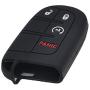 LemSa 2Pcs Silicone Keyless Entry Remote Car Smart Key Fob for Dodge Durango Journey Dart Challenger Jeep Renegade Fiat M3N-40821302 / M3M-40821302, Black