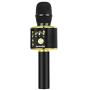 BONAOK Wireless Bluetooth Karaoke Microphone,3-in-1 Portable Handheld Mic Speaker Machine Birthday Home Party for Android/iPhone/PC or All Smartphone(Q37 Black Gold)