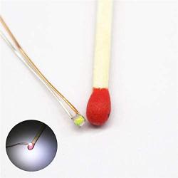 25 pcs Pre-soldered Micro Litz Wired Leads Pure White SMD Led 0603 ((Warm White Red Green Yellow Blue Pink UV Available))