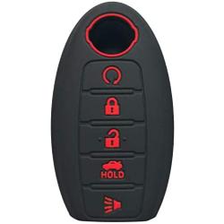 Coolbestda Silicone 5buttons Smart Key Fob Remote Skin Cover Case Protector Keyless Entry Jacket for 2018 2017 Nissan Armada Murano Rogue Maxima Altima Sedan Pathfinder KR5S180144014