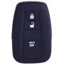 XUHANG Sillicone key fob Skin key Cover Remote Case Protector Shell for 2016 2017 Toyota Prius 2018 2019 C-HR Smart Remote black