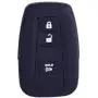 2Pcs XUHANG Sillicone key fob Skin key Cover Remote Case Protector Shell for 2016 2017 Prius 2018 2019 C-HR Smart Remote black blue