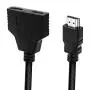 HDMI Male 1080P to Dual HDMI Female 1 to 2 Way HDMI Splitter Adapter Cable for HDTV HD, LED, LCD, TV,Signal one in and Two Out[Black]