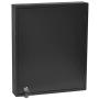 Acrimet Key Cabinet Organizer 24 Positions with Lock (Wall Mount) (24 Smoke Tags Included) (Black Cabinet)