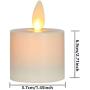 Battery Operated Led Rechargeble Remote Tea Lights Small Fake Votive Candles with Moving Flame Outdoor Flickering Flameless Electric Candle Light with Timer Can be Charged for Christmas-6 Pack