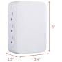 GE Pro 6 Outlet Wall Tap Surge Protector, Side Access, Power Outlet Adapter, 3 Prong Wall Mount, Plug In Outlet Extender, 1200 Joules, Warranty, UL Listed, White, 10353