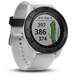 Garmin Approach S60, Premium GPS Golf Watch with Touchscreen Display and Full Color CourseView Mapping, White w/ Silicone Band