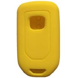 Yellow Silicone Key Cover Case Holder Chain Bag Key Fob Case Cover fit for 2015 2016 2017 Honda Civic Accord Pilot CR-V