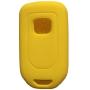 Yellow Silicone Key Cover Case Holder Chain Bag Key Fob Case Cover fit for 2015 2016 2017 Honda Civic Accord Pilot CR-V