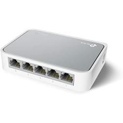 TP-Link 5 Port 10/100 Mbps Fast Ethernet Switch | Desktop Ethernet Splitter | Ethernet Hub | Plug & Play | Fanless Quiet | Desktop Design | Green Technology | Unmanaged (TL-SF1005D),White