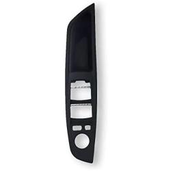 Window Switch Panel & Inner Door Panel Handle Pull Trim Cover Set Replacement for 2010-2016 BMW 5 Series 520 523 525 528 530 535 F10 F11 F18 Black Replaces 51417225873