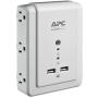 APC Wall Outlet Plug Extender, Surge Protector with USB Ports, P6WU2, (6) AC Multi Plug Outlet, 1080 Joule Surge Protection White
