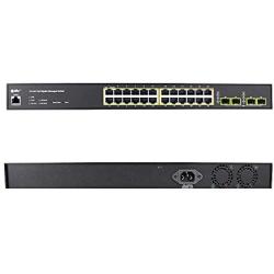 BV-Tech 28 Port Gigabit PoE+ Smart Managed Pro Switch (24 PoE+ Ports | 4 SFP Uplink) – @ 250W – 802.3af/at – Up to 30W Per Port