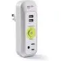 1 AC Outlet 2 USB Ports Surge Protector Power Strip 1200 Joules, Ideal Plug for Mobile Devices and Personal Electronics - White