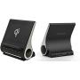 Azpen Dockall D108 Wireless Charging Dock w/Bluetooth Speakers Wireless Charging for iPhone 12/12 Pro/ 12 Mini/ 11/11 Max/ 11 Max Pro/XS Max/Samsung S20/ Note 20/ S10/ S9/ S9+ Black