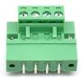 Willwin 10 Set 5.08mm Pitch Right Angle 4 Pin PCB Pluggable Terminal Blocks Connectors Green