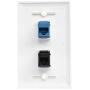 Ethernet Phone Jack Wall Plate - CAT6 and Phone Faceplate Female to Female with 1 6P4C CAT3 RJ11/RJ12 Jack + 1 CAT6 Ethernet Port(2-Pack)