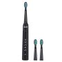 Seago Sonic Electric Toothbrush, Rechargeable Electronic Toothbrush for Adults soft with Brush Heads, Smart Timer, Whitening, Black