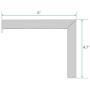 Universal Projector Screen L-Bracket Wall Hanging Mount 6 inch Adjustable Extension with Hook Manual, Spectrum and Perfect Screen Placement up to 66 lbs, 30 kg (PSM001), White