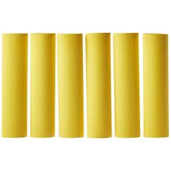 Heavy Wall Adhesive Lined Marine Grade Heat Polyolefin Shrink Tubing A81959-1'' ID - Yellow - 6 Inches - 6 Pack