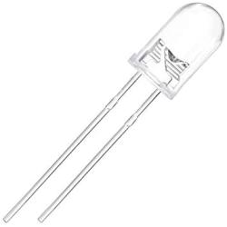 Chanzon 100 pcs 5mm Green LED Diode Lights (Clear Round Transparent DC 3V 20mA) Bright Lighting Bulb Lamps Electronics Components Indicator Light Emitting Diodes