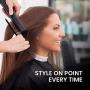 Herstyler Comb For Straightening Hair - Hair Styling Comb For Great Tresses - Flat Iron Comb With A Firm Grip - Straightening Comb For Knotty Hair - Flat Iron Heat Resistant Comb - Get wooed (Black)