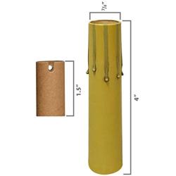 Royal Designs 4 Inch Candle Drip Sleeves Chandelier Socket Covers with Paper Insulation, Beige, Set of 10