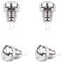 Yarstar 4pcs Metal Momentary Push Button Switch On Off 8mm Mounting Hole 1A Self-Reset Waterproof Starter Push Button