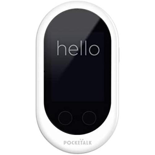 Pocketalk Classic Language Translator Device - Portable Two-Way Voice Interpreter - 82 Language Smart Translations in Real Time (White)