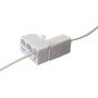 Telephone Splitter 2 Line Adapter - 3-Way Splitter (Line 1, Line 2, and Twin Line) - Dual Line Separator - 4 Conductor Connector (2 Phone Lines) - White, 1 Pack