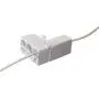 Telephone Splitter 2 Line Adapter - 3-Way Splitter (Line 1, Line 2, and Twin Line) - Dual Line Separator - 4 Conductor Connector (2 Phone Lines) - White, 2 Pack
