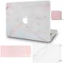 LuvCase 4in1 Laptop Case for Old MacBook Pro 13'' Retina Display (2015/2014/2013/2012 Release) A1502/A1425 Hard Shell Cover, Pouch, Keyboard Cover & Screen Protector (Pink Marble)