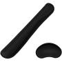 Wrist Rest for Computer Keyboard and Mouse Pad Support Memory Foam Set Easy Typing and Wrist Pain Relief Ergonomic Lightweight Anti-Skid Wrist Cushion for Office Gaming Laptop Mac (Black)