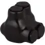 Morris Products Black Insulated 2 Conductor Connector – 4-14 Wire Range, Slotted Allen Hex – 1.13“ L x 1.25” W x ” 1.38”H – Single Side Entry – Pre-Filled, Easy Entry, Rubber Vinyl Coating, 600 Volt