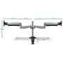 Mount-It! Dual Arm Monitor Mount | Dual Monitor Arm Stand | Two Full Motion Articulating Adjustable Gas Spring | Fits 22 23 24 27 Inch VESA Compatible Computer Screens | C-Clamp Desk Mount