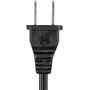 Monoprice AC Power Cord Cable - 3 Feet Without Polarized | 18AWG, 10A (NEMA 1-15P to IEC-320-C7) Black
