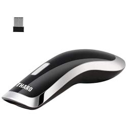 THARO M1 Wireless 1D Barcode Scanner, Mini Handheld Laser Bar-Code Reader, Cordless 1D Barcode Scanner with USB Receiver for Store, Supermarket, Warehouse (Black)