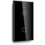 BSEED WiFi Touch Smart Wall Light Switch Tempered Glass Panel Work with Alexa/Google 118×71mm 2 Gang 1 Way Black