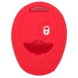 SEGADEN Silicone Cover Protector Case Holder Skin Jacket Compatible with BMW Mini Cooper 2 Button Remote Key Fob CV4905 Red
