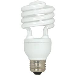 Satco S6273 18-Watt Medium Base T2 Mini Spiral, 5000K, 120V, Equivalent to 75-Watt Incandescent Lamp for Enclosed Fixtures, 3-Pack