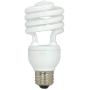 Satco S6273 18-Watt Medium Base T2 Mini Spiral, 5000K, 120V, Equivalent to 75-Watt Incandescent Lamp for Enclosed Fixtures, 3-Pack