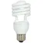 Satco S6273 18-Watt Medium Base T2 Mini Spiral, 5000K, 120V, Equivalent to 75-Watt Incandescent Lamp for Enclosed Fixtures, 3-Pack