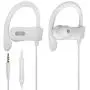 Avantree E171 Sports Earbuds Wired with Microphone, Sweatproof Wrap Around Earphones with Over Ear Hook, in Ear Running Headphones for Workout Exercise Gym Compatible with iPhone, Cell Phones - White