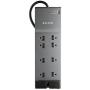 Belkin 8-Outlet Power Strip Surge Protector, Flat Plug, 6ft Cord – Ideal for Computers, Home Theatre, Appliances, Office Equipment (3,550 Joules), Black